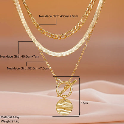 IG Style Elegant Simple Style Geometric Alloy Wholesale Layered Necklaces