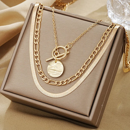 IG Style Elegant Simple Style Geometric Alloy Wholesale Layered Necklaces