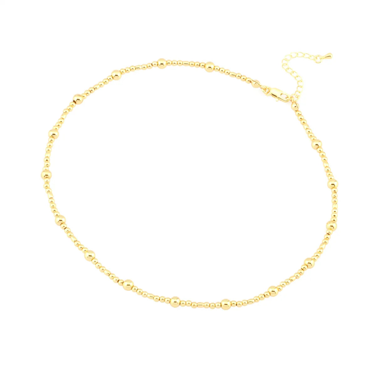 Ig Style Elegant Simple Style Geometric Freshwater Pearl Copper Beaded Plating 18k Gold Plated Necklace