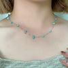 Ig Style Elegant Simple Style Irregular Geometric Stainless Steel Natural Stone Plating White Gold Plated Necklace