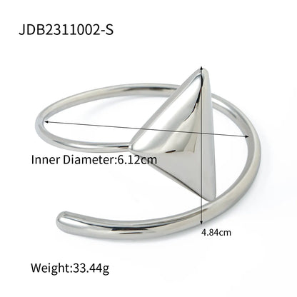 IG Style Elegant Triangle 304 Stainless Steel Bangle In Bulk