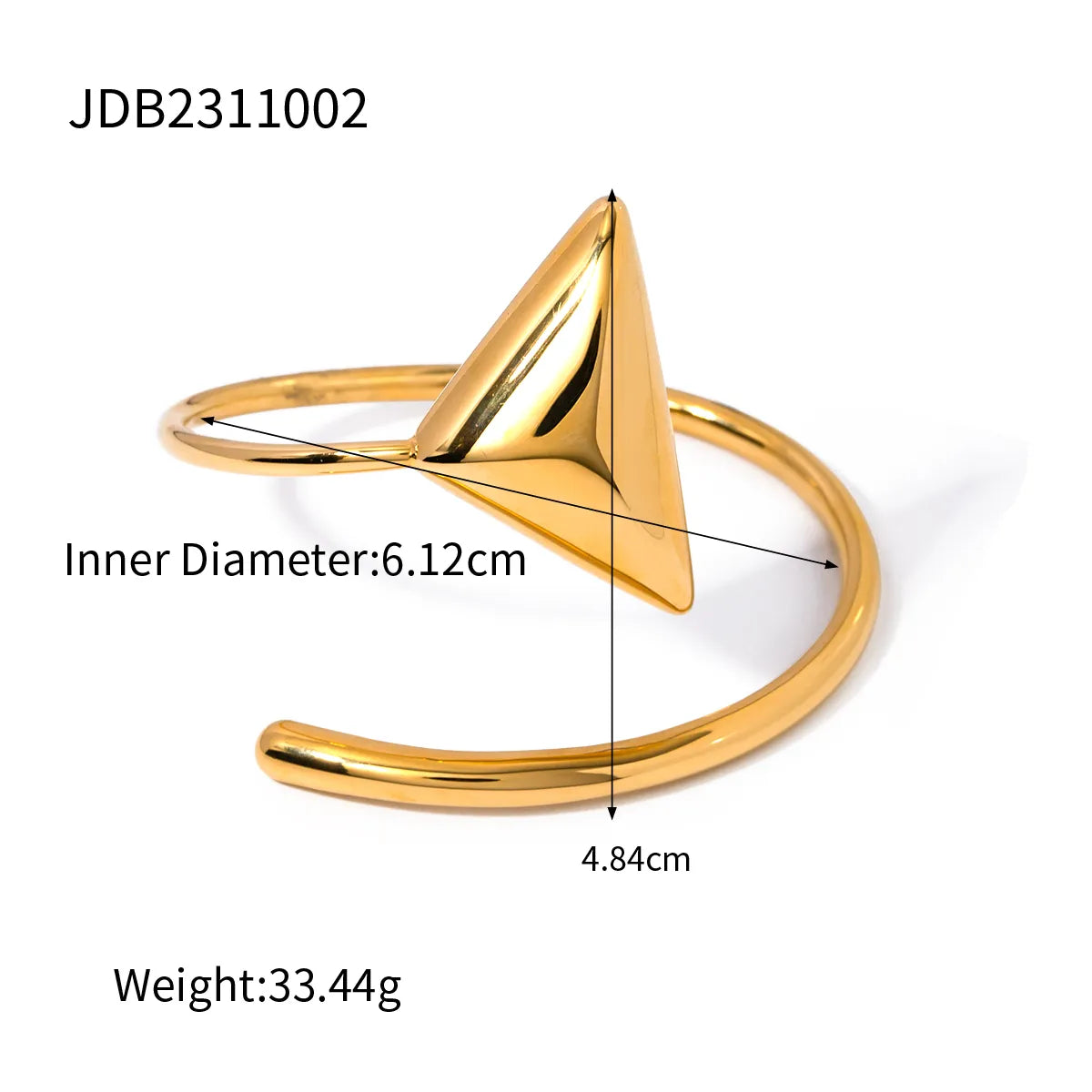 IG Style Elegant Triangle 304 Stainless Steel Bangle In Bulk