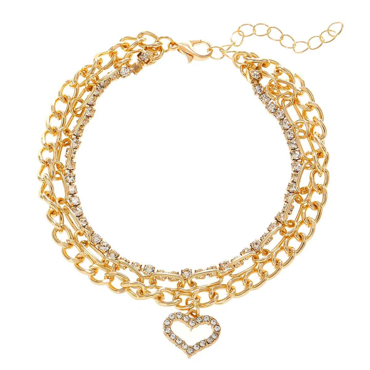 IG Style Ethnic Style Bohemian Heart Shape Alloy Wholesale Anklet