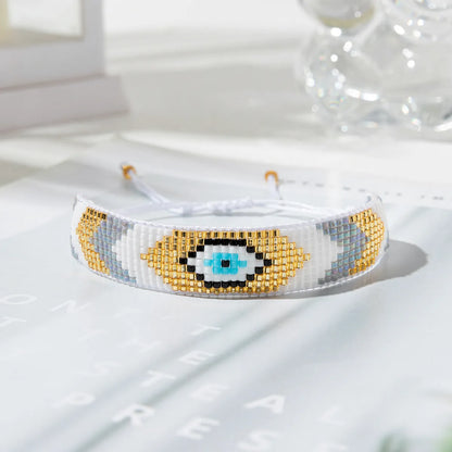 Ig Style Ethnic Style Geometric Heart Shape Eye Glass Handmade Unisex Bracelets