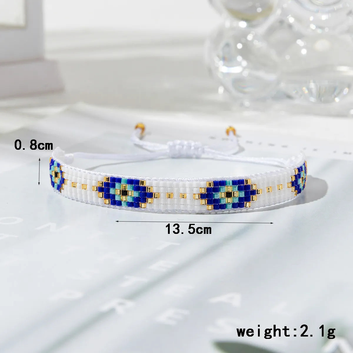 Ig Style Ethnic Style Geometric Heart Shape Eye Glass Handmade Unisex Bracelets