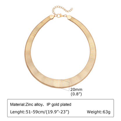 IG Style Exaggerated Classic Style Animal Snake 18K Gold Plated Zircon Alloy Wholesale Choker