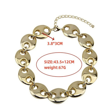 IG Style Exaggerated Geometric CCB Gold Plated Silver Plated Women'S Necklace Choker