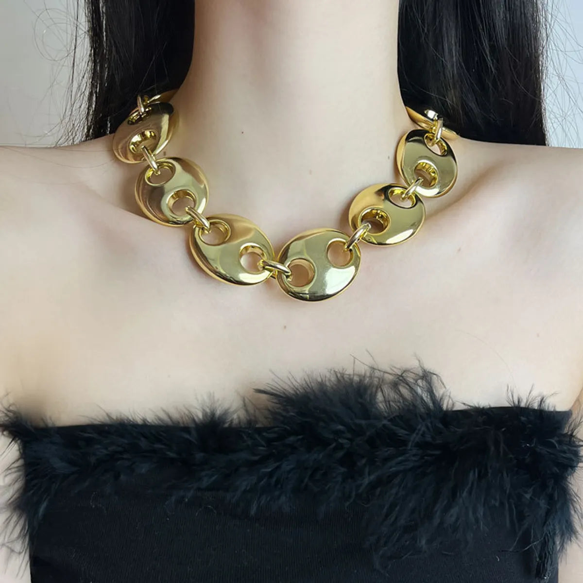 IG Style Exaggerated Geometric CCB Gold Plated Silver Plated Women'S Necklace Choker