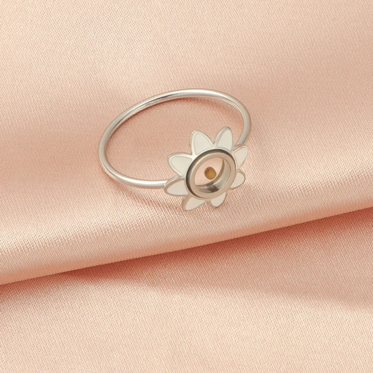 Ig Style Flower Stainless Steel Gold Plated Silver Plated Rings