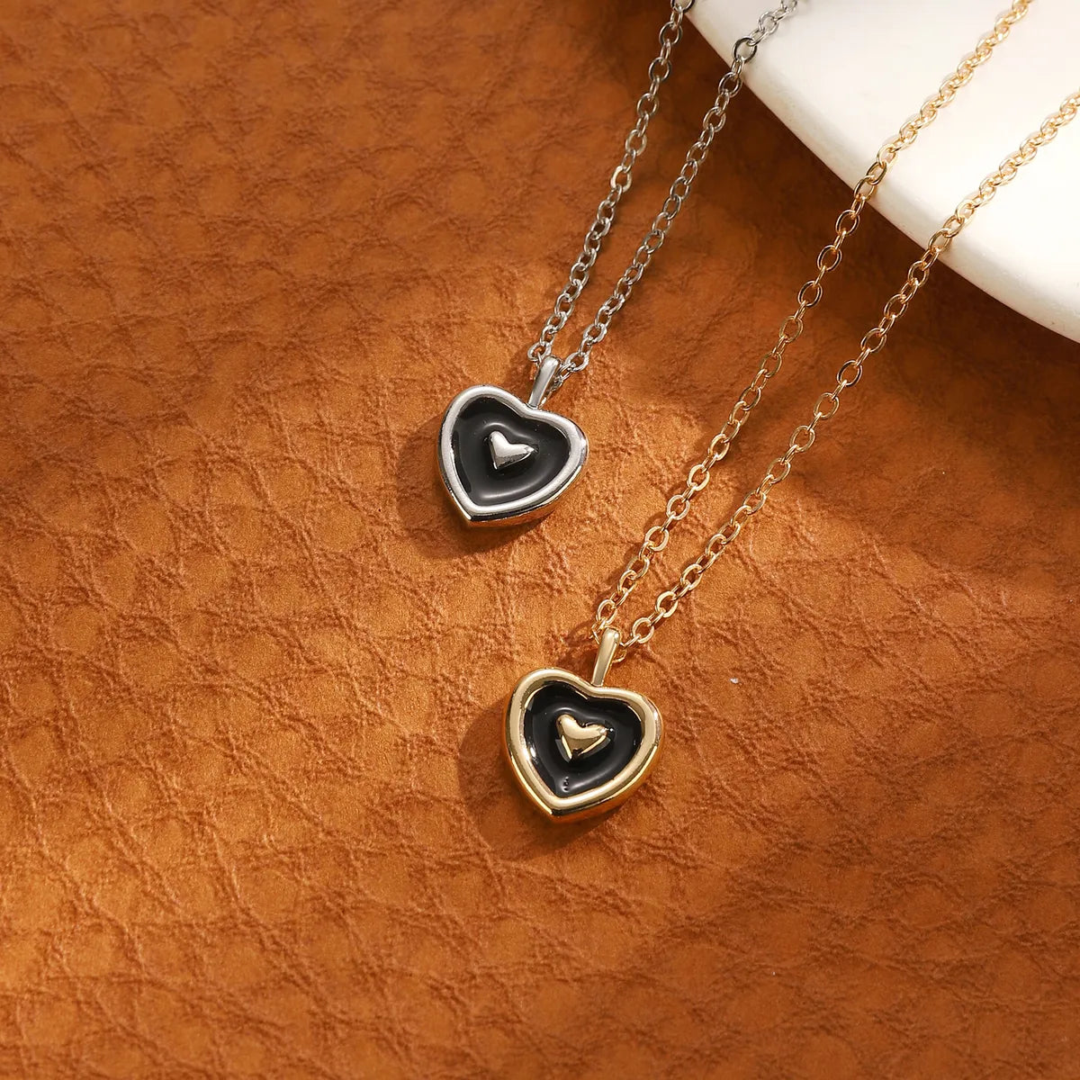 IG Style French Style Heart Shape Alloy Wholesale Pendant Necklace