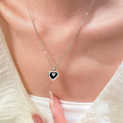 IG Style French Style Heart Shape Alloy Wholesale Pendant Necklace