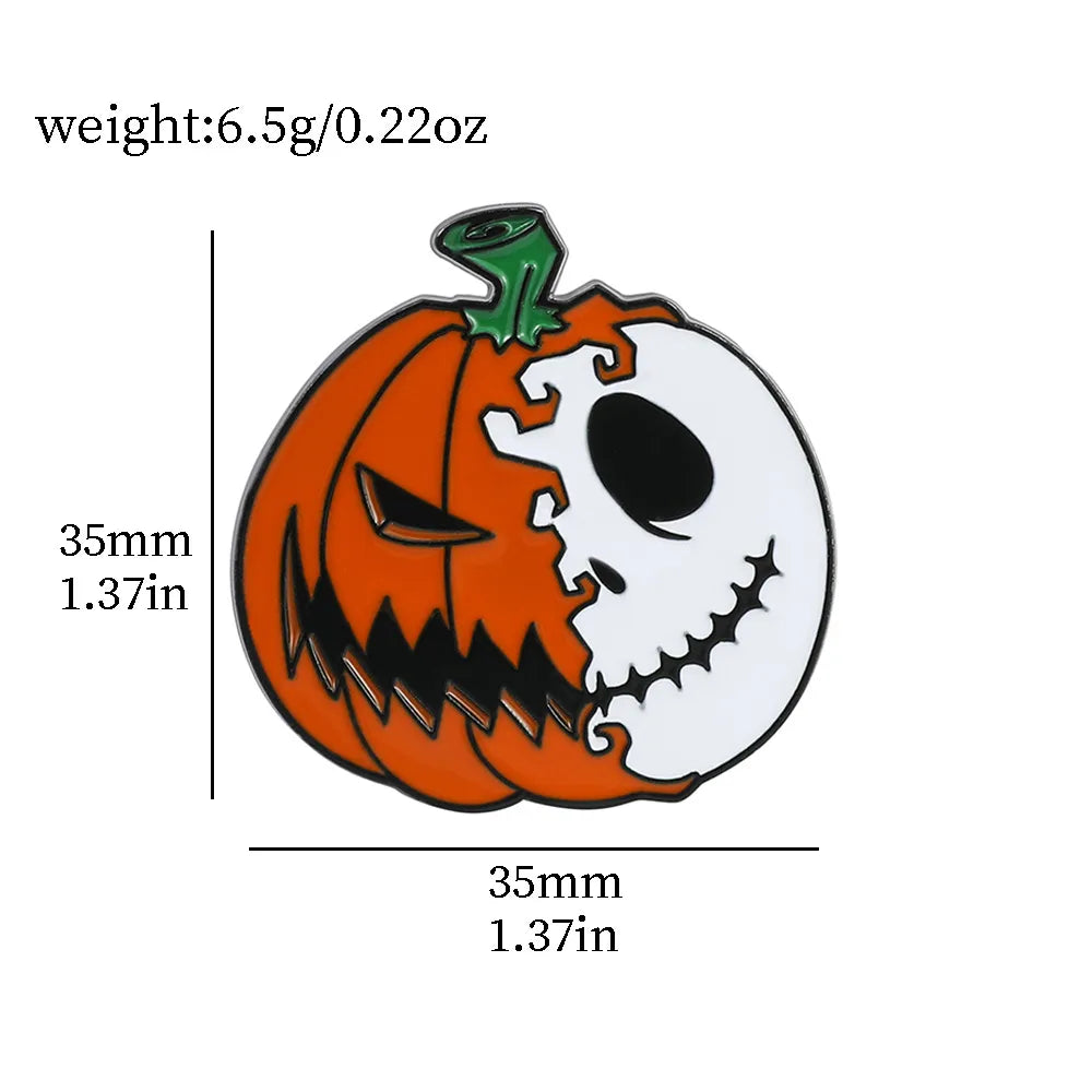 Ig Style Funny Pumpkin Heart Shape Skull Alloy Plating Unisex Brooches