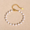 IG Style Geometric 18K Gold Plated 201 Stainless Steel Imitation Pearl Wholesale Bracelets