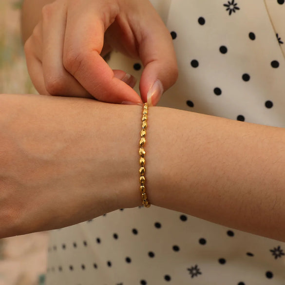 IG Style Geometric 18K Gold Plated Rope Haematite Wholesale Bracelets Drawstring Bracelets