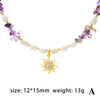 Ig Style Geometric Freshwater Pearl Glass Gravel Beaded Inlay Zircon Necklace