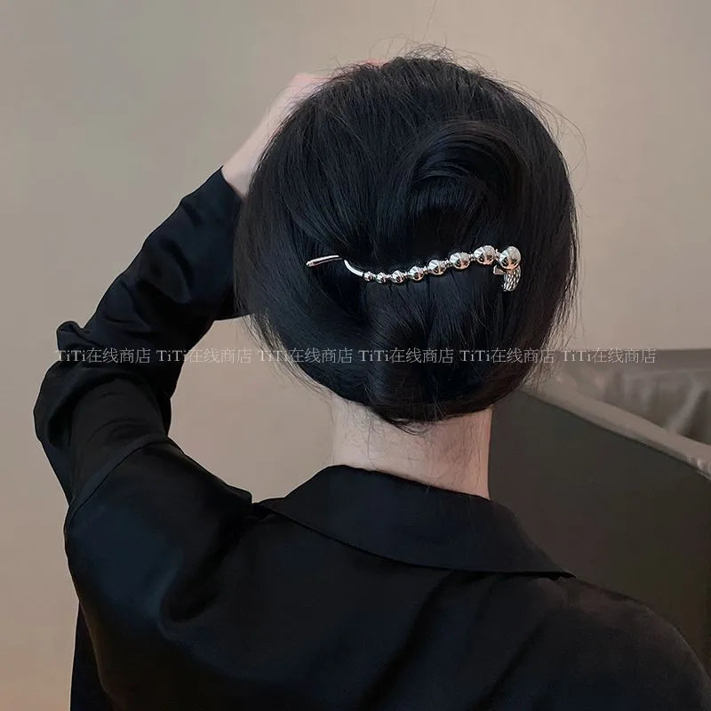 Ig Style Geometric Solid Color Alloy Plating Hair Clip