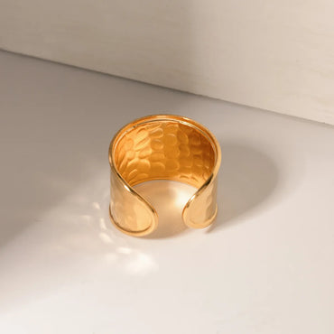 Ig Style Geometric Stainless Steel 18k Gold Plated Open Rings