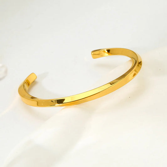 Ig Style Geometric Stainless Steel Plating Bangle