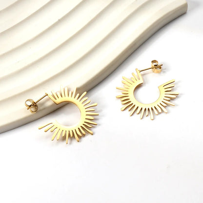 Ig Style Geometric Stainless Steel Plating Earrings Necklace