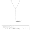 Ig Style Geometric Stainless Steel Tassel Pendant Necklace