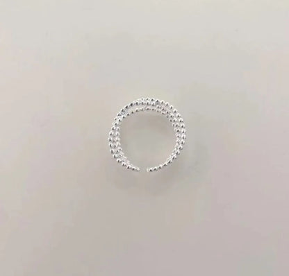 Ig Style Geometric Sterling Silver Open Ring