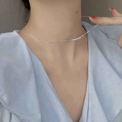 Ig Style Geometric Sterling Silver Plating Necklace