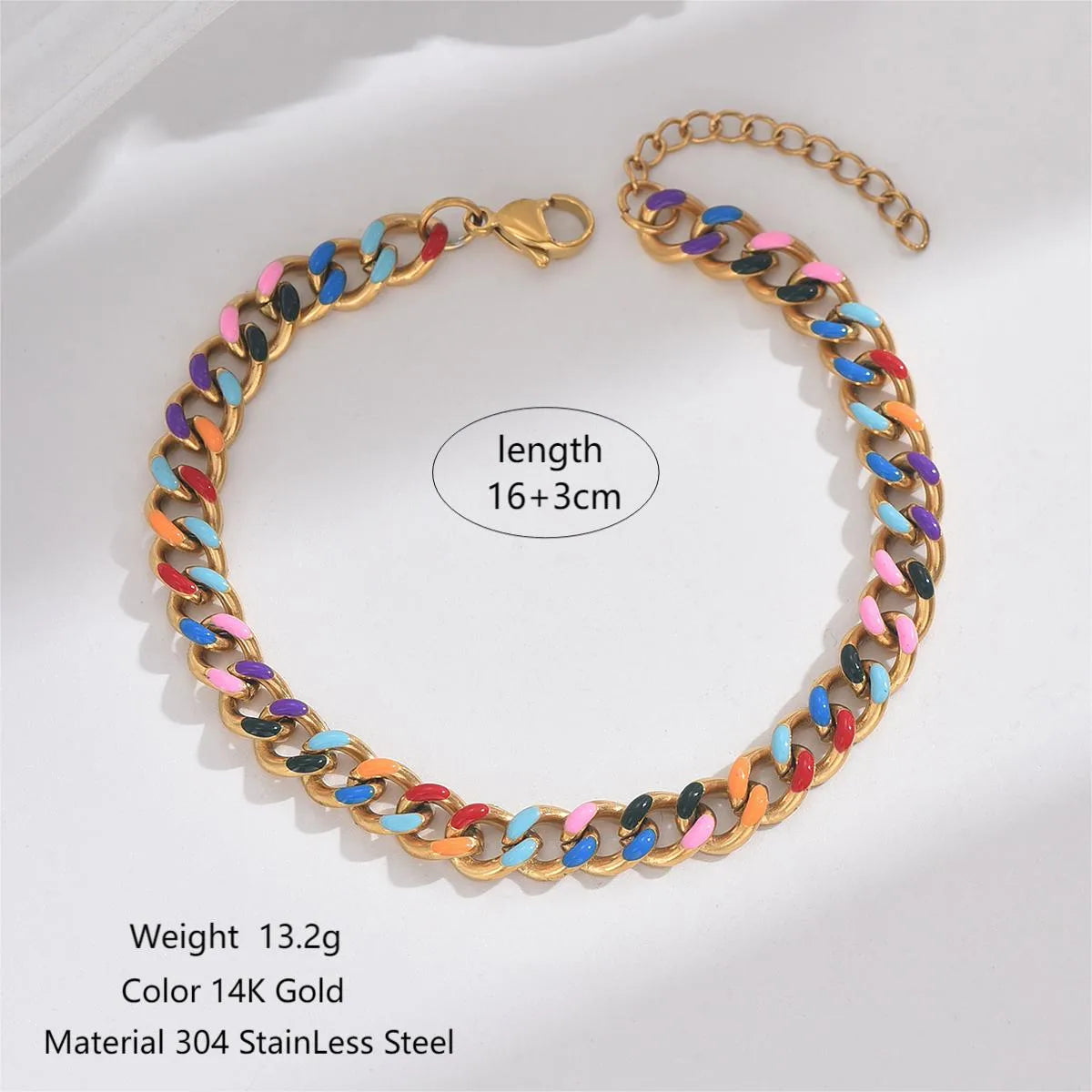 IG Style Geometric Water Droplets 304 Stainless Steel 14K Gold Plated Zircon Bracelets In Bulk