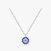 Ig Style Glam Shiny Devil'S Eye Sterling Silver Plating Inlay Zircon 14k Gold Plated Rhodium Plated Pendant Necklace