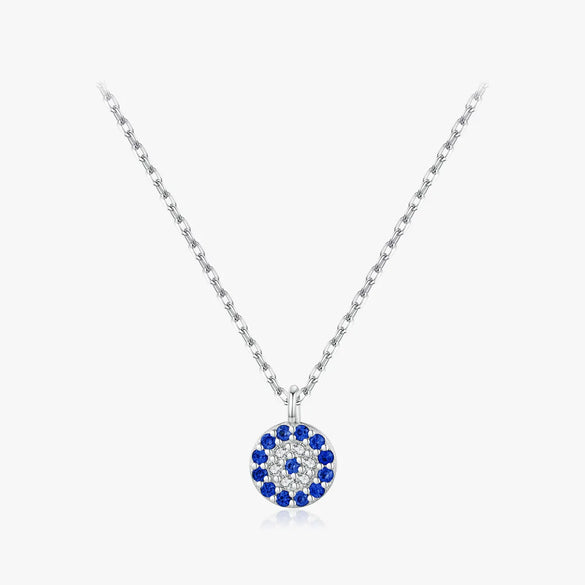 Ig Style Glam Shiny Devil'S Eye Sterling Silver Plating Inlay Zircon 14k Gold Plated Rhodium Plated Pendant Necklace
