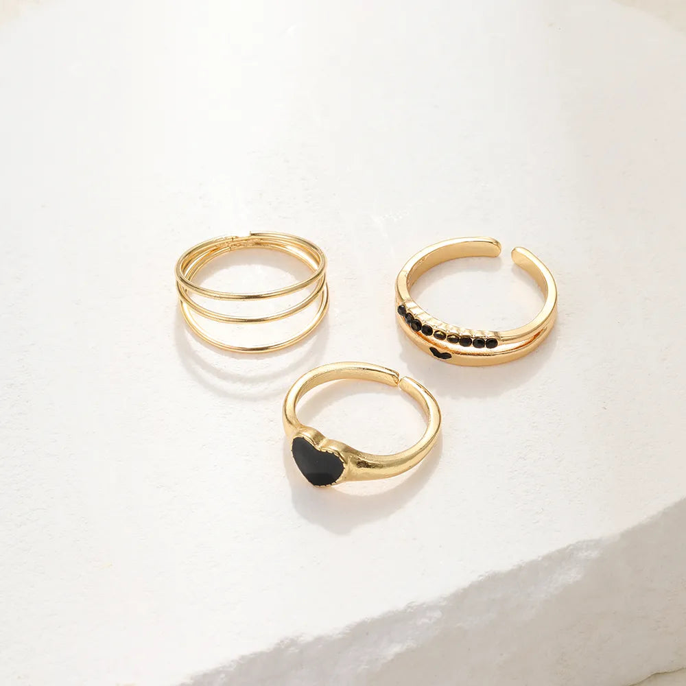 Ig Style Heart Shape Alloy Wholesale Open Rings