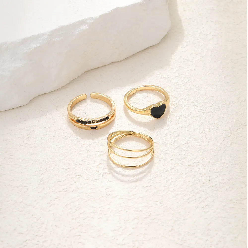 Ig Style Heart Shape Alloy Wholesale Open Rings