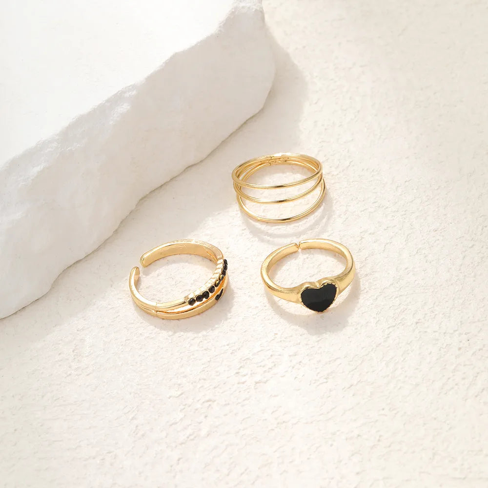 Ig Style Heart Shape Alloy Wholesale Open Rings