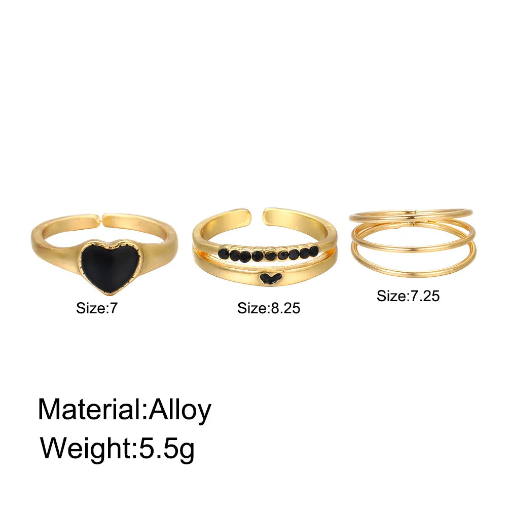 Ig Style Heart Shape Alloy Wholesale Open Rings