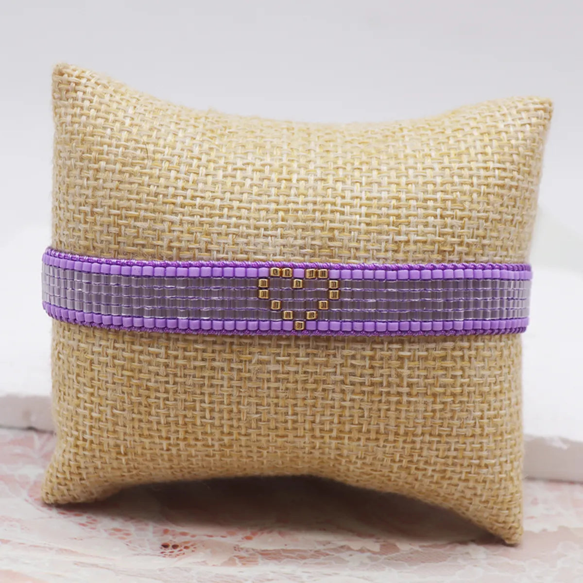 IG Style Heart Shape Glass Knitting Couple Bracelets