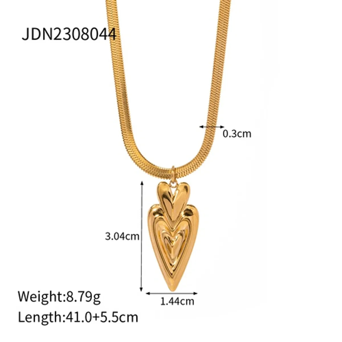 Wholesale Jewelry IG Style Heart Shape 304 Stainless Steel Beaded Plating Earrings Necklace