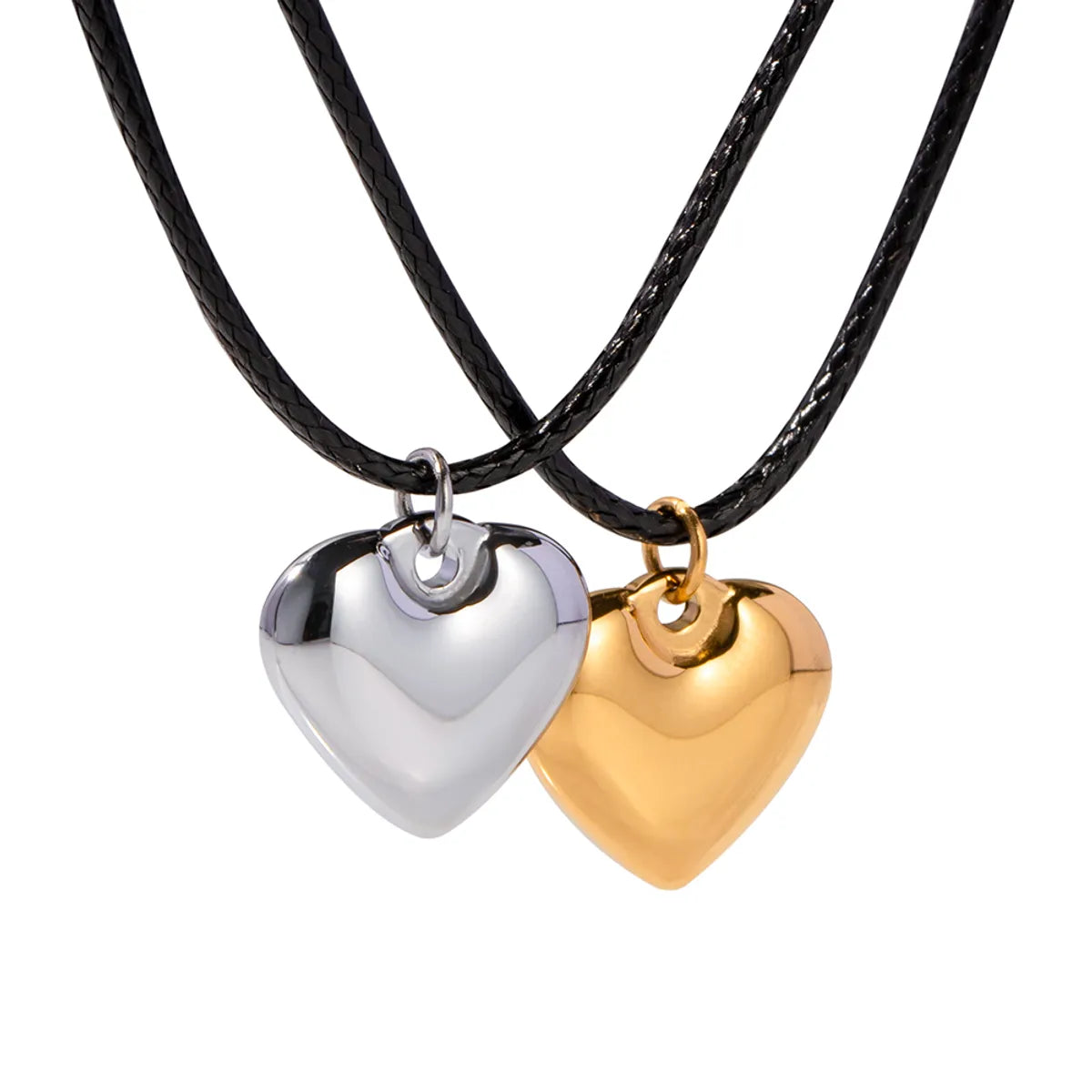 Ig Style Heart Shape Stainless Steel Plating 18k Gold Plated Pendant Necklace