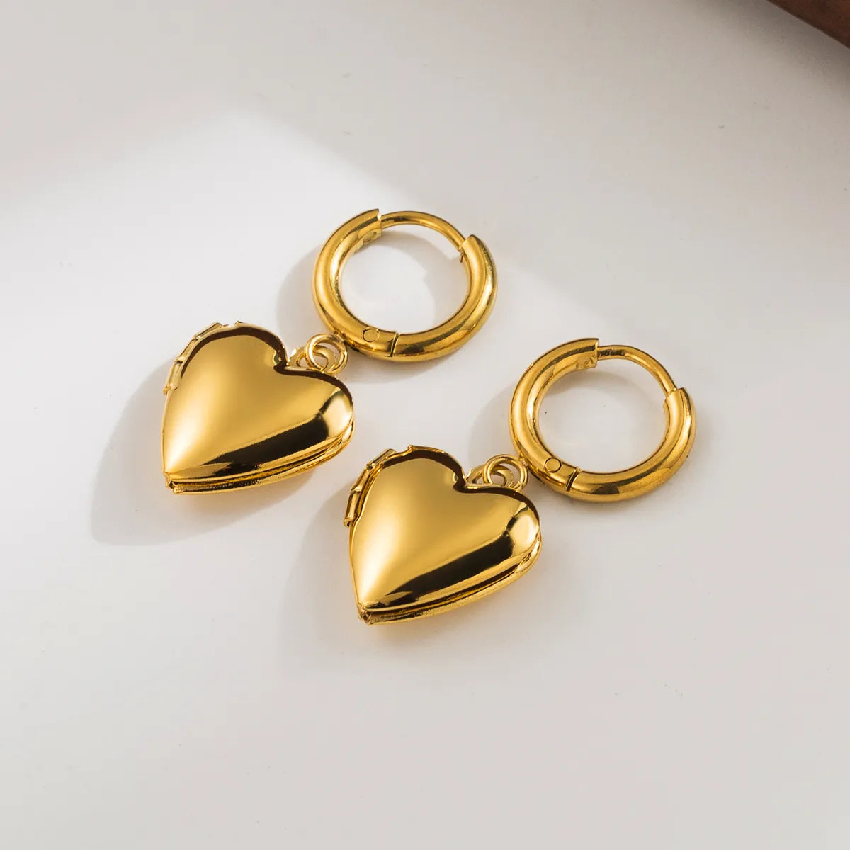 Ig Style Heart Shape Stainless Steel Plating Inlay Zircon 18k Gold Plated Earrings Necklace