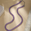 Ig Style Hip-hop Rectangle Copper Plating Chain Inlay Zircon Necklace
