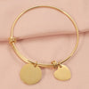 IG Style Korean Style Customization Laser Engraving Heart Shape 304 Stainless Steel 18K Gold Plated Rose Gold Plated Bangle In Bulk