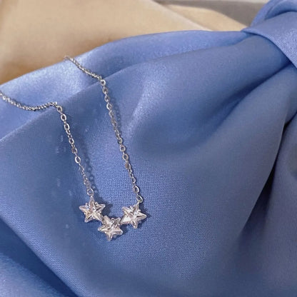 Ig Style Korean Style Star Copper Pendant Necklace