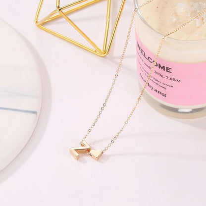 IG Style Letter Heart Shape Alloy Plating Women's Pendant Necklace