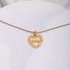 304 Stainless Steel Copper 18K Gold Plated IG Style Plating Inlay Letter Heart Shape Key Zircon Pendant Necklace