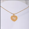 304 Stainless Steel Copper 18K Gold Plated IG Style Plating Inlay Letter Heart Shape Key Zircon Pendant Necklace