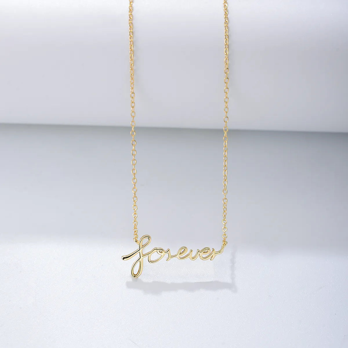 Ig Style Letter Sterling Silver Plating 14k Gold Plated Rhodium Plated Pendant Necklace