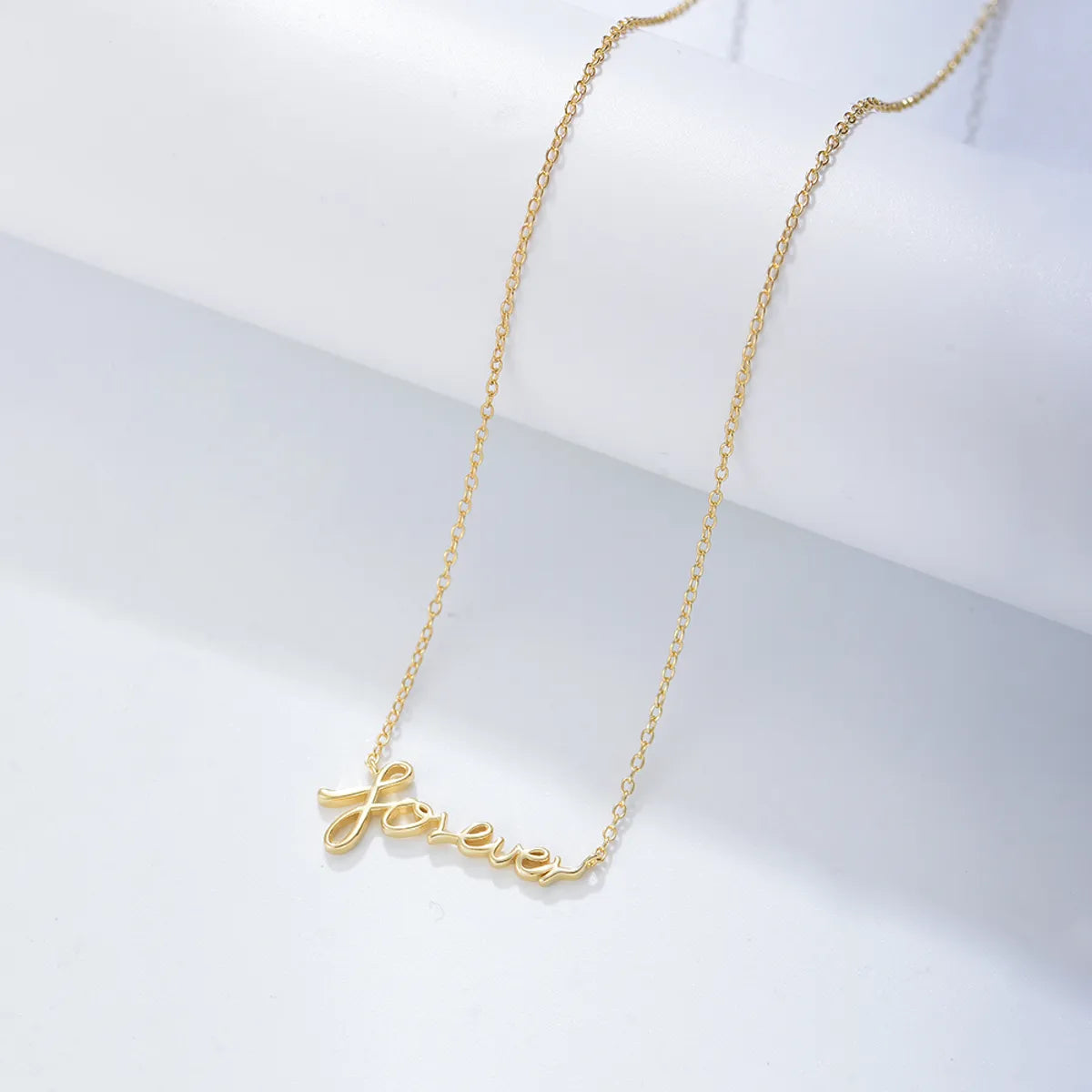 Ig Style Letter Sterling Silver Plating 14k Gold Plated Rhodium Plated Pendant Necklace