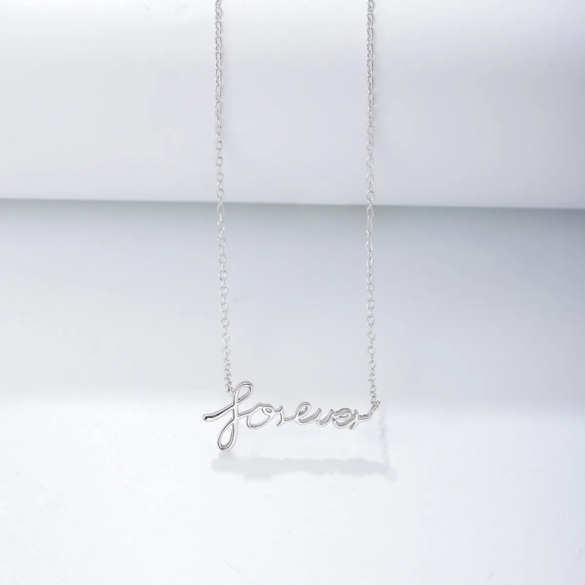 Ig Style Letter Sterling Silver Plating 14k Gold Plated Rhodium Plated Pendant Necklace