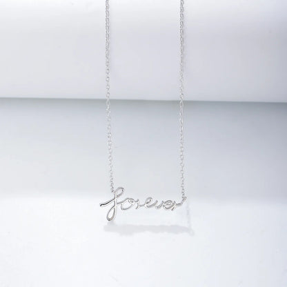 Ig Style Letter Sterling Silver Plating 14k Gold Plated Rhodium Plated Pendant Necklace