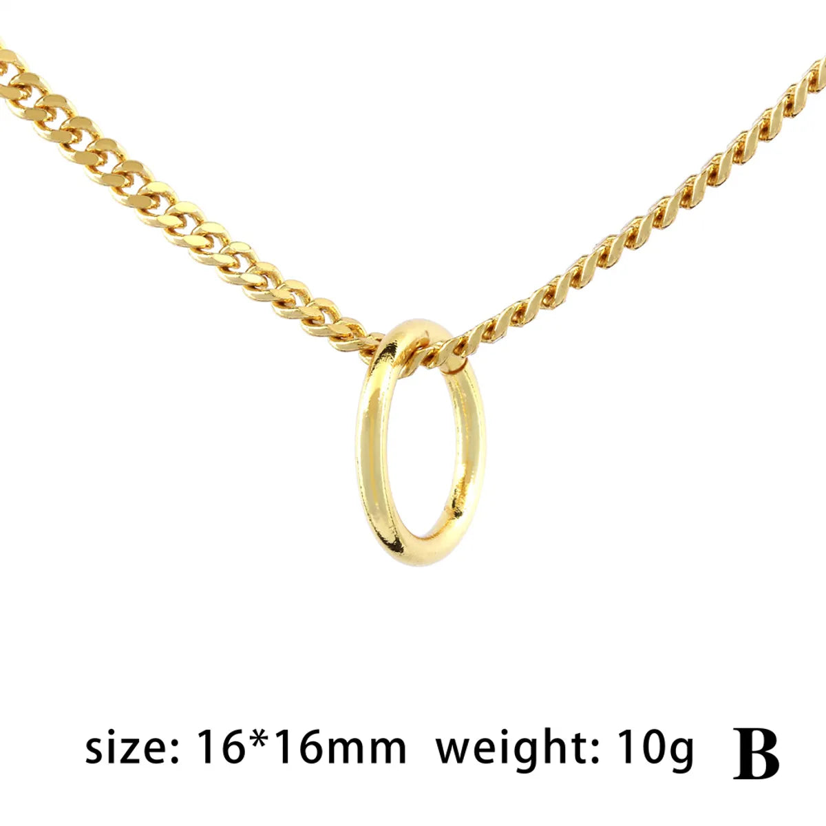 Ig Style Love Circle Copper 18k Gold Plated Necklace In Bulk