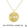 Ig Style Love Circle Copper 18k Gold Plated Necklace In Bulk