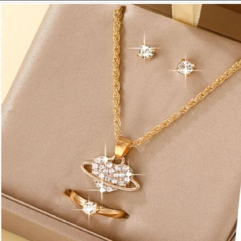 IG Style Luxurious Simple Style Heart Shape Alloy Women'S Jewelry Set